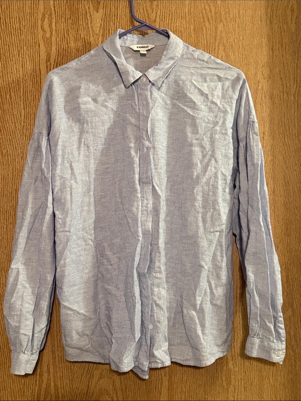 Express Pale Blue Button-Down Shirt